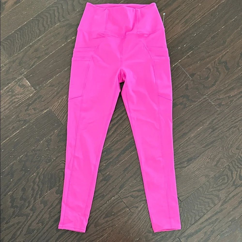 NWOT Free People Movement Vibrant Pink High-Waisted Leggings Size S